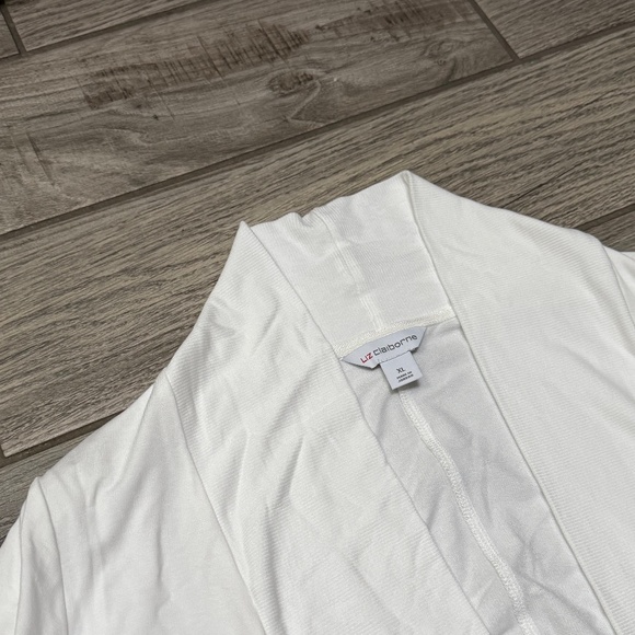 Liz Claiborne Sweaters - Liz Claiborne NWT white long sleeve shawl collar women xl cardigan
